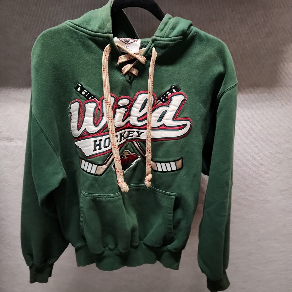 Minnesota Wild Hoodie Mens Small S Green